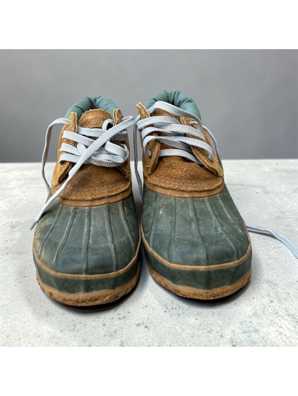 Vintage Woodstock Duck Boots 8M Green Brown Thermolite Insulated Lace Up
